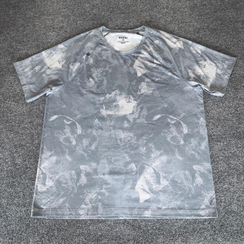 Rhone Shirt Mens XXL Gray Short Sleeve Activewear Athletic Gym Training Tee